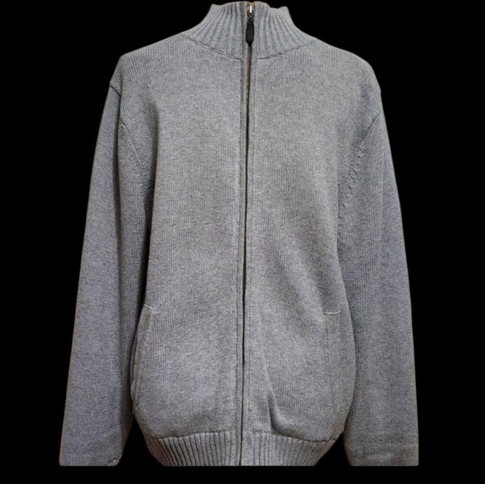 L.L. Bean zip up sweater 100 % cotton Size MED